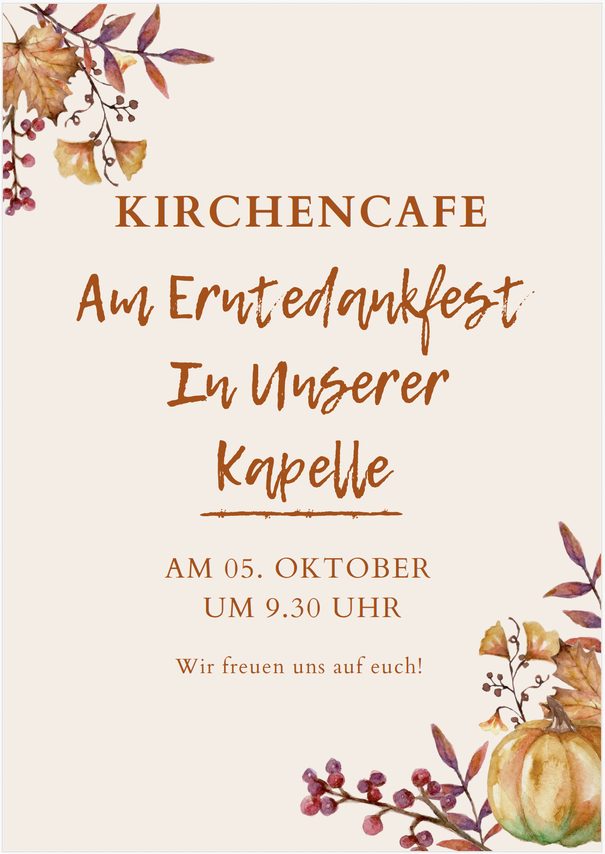 Kirchenkaffee am Erntedankfest 2025