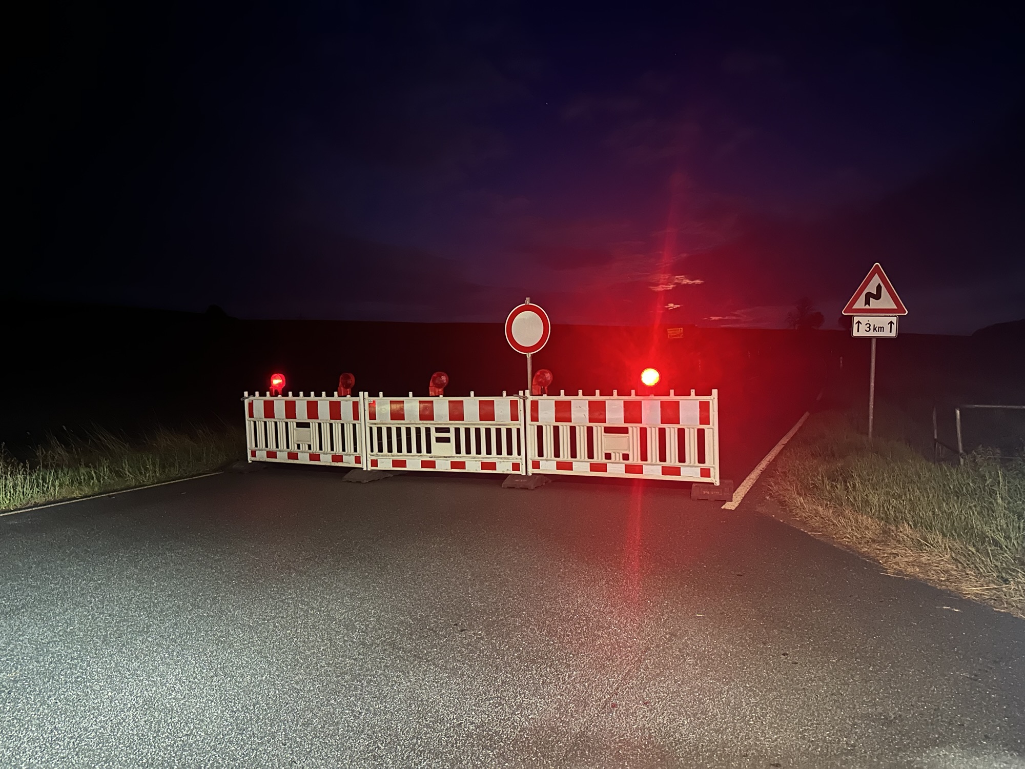 Ölspur – Straßensperrung