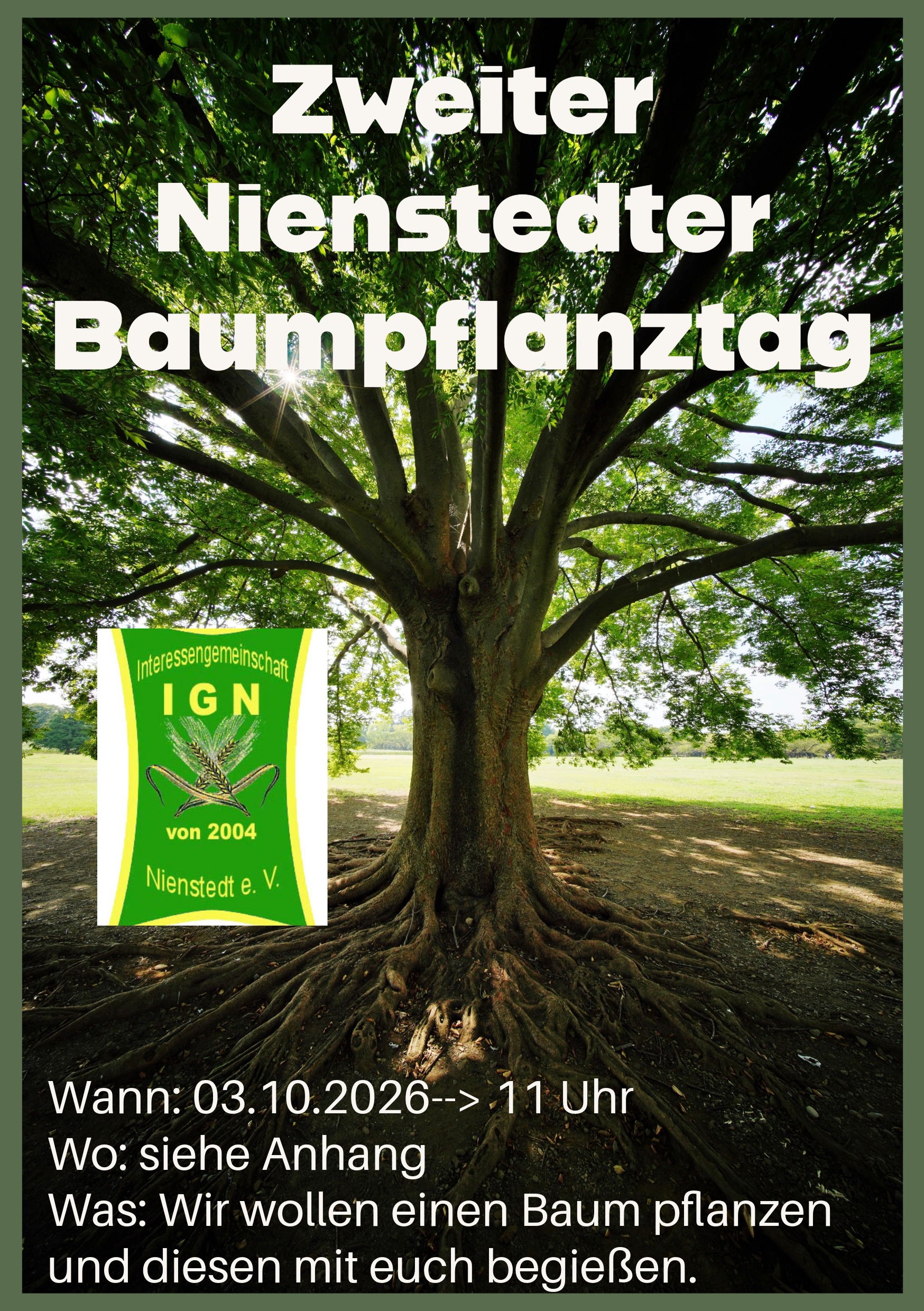 Nienstedt pflanzt am 03.10.2026 wieder einen Baum…