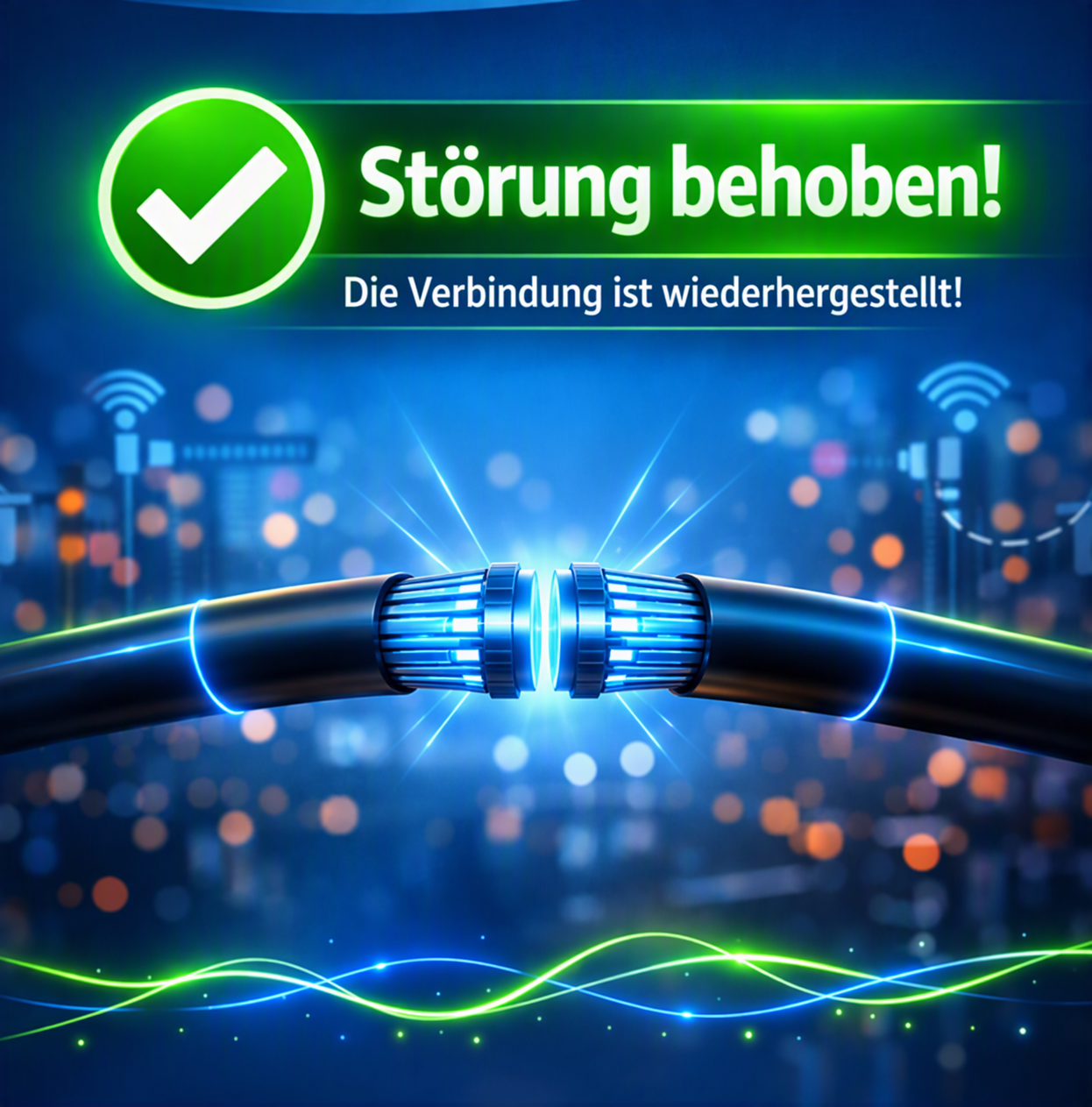 Störung im Glasfasernetz